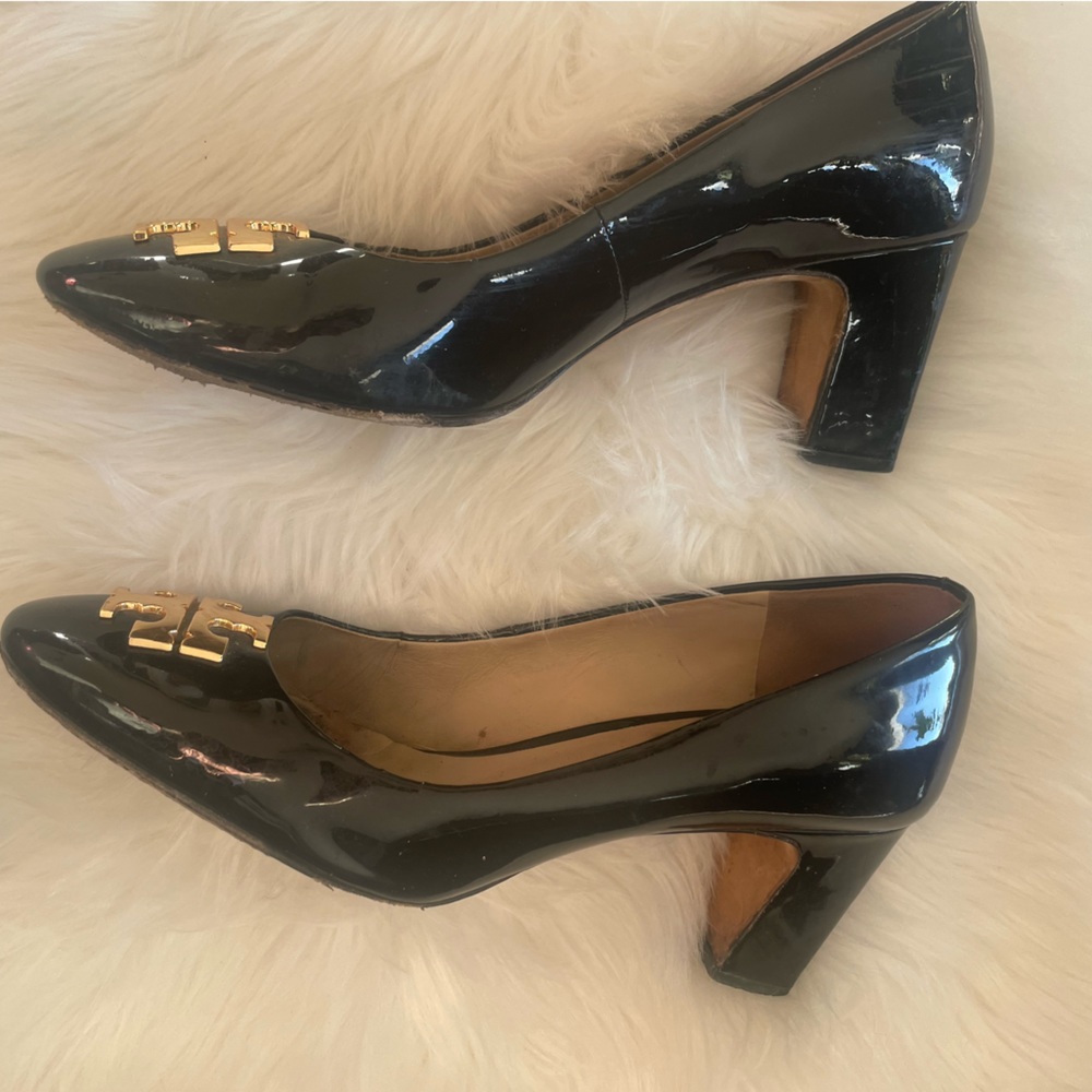 Tory Burch Raleigh heels black size 8.5 used condition